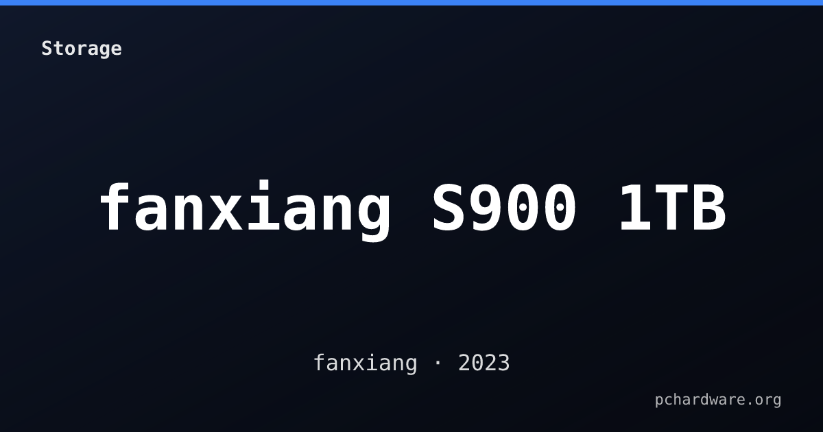 fanxiang S900 1TB card