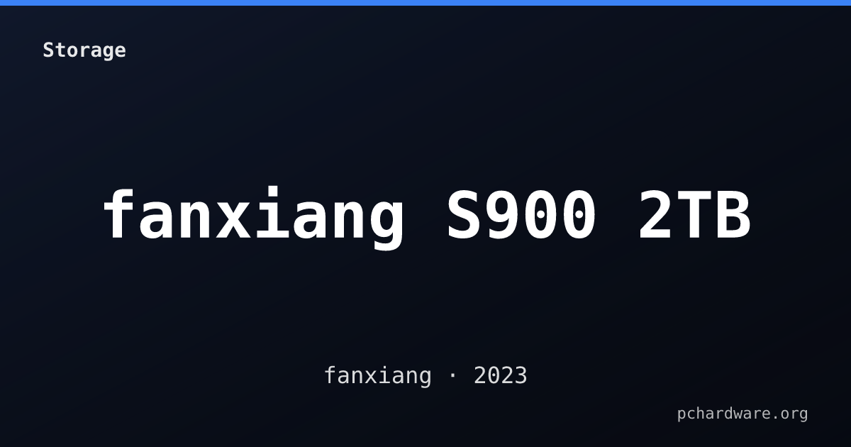fanxiang S900 2TB card
